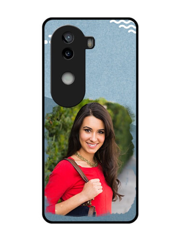 Custom iQOO Z9s 5G Custom Glass Phone CaseGrunge Line Art Design