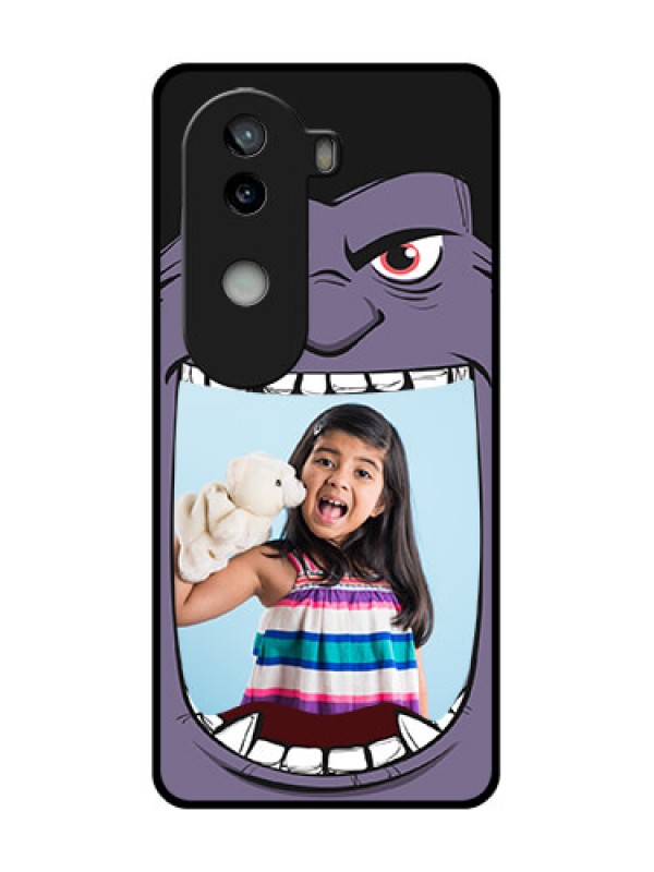Custom iQOO Z9s 5G Custom Glass Phone CaseAngry Monster Design