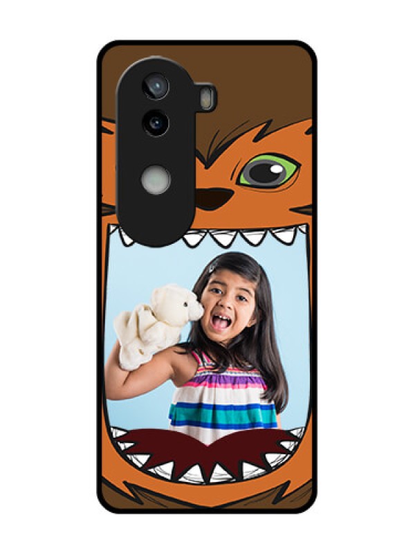 Custom iQOO Z9s 5G Custom Glass Phone CaseOwl Monster Back Case Design