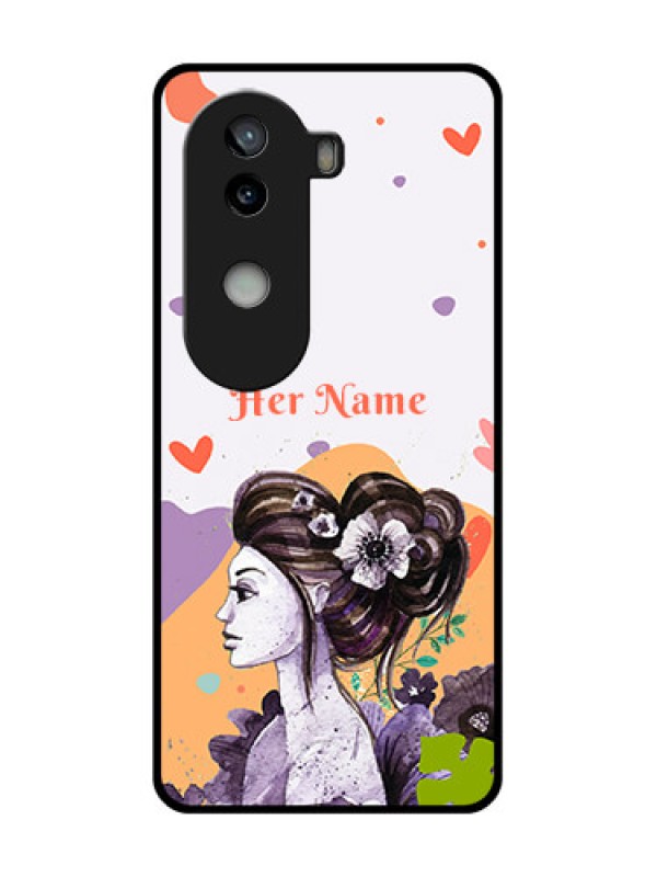 Custom iQOO Z9s 5G Custom Glass Phone CaseWoman And Nature Design