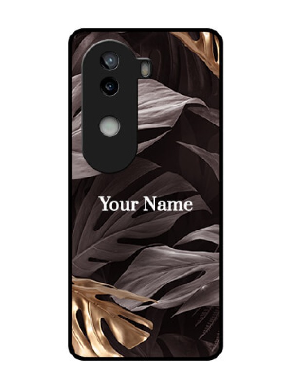 Custom iQOO Z9s 5G Custom Glass Phone CaseWild Leaves Digital Paint Design