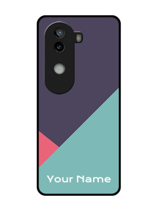 Custom iQOO Z9s 5G Custom Glass Phone CaseTri Color Abstract Design