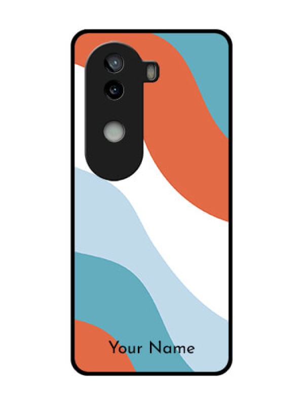 Custom iQOO Z9s 5G Custom Glass Phone CaseColoured Waves Design