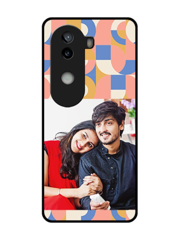 Custom iQOO Z9s 5G Custom Glass Phone CaseSemi - Circle Maze Pattern Design