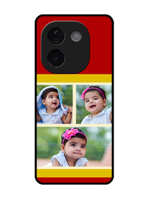 Custom iQOO Z9s Pro 5G Custom Glass Phone CaseMultiple Pic Upload Design