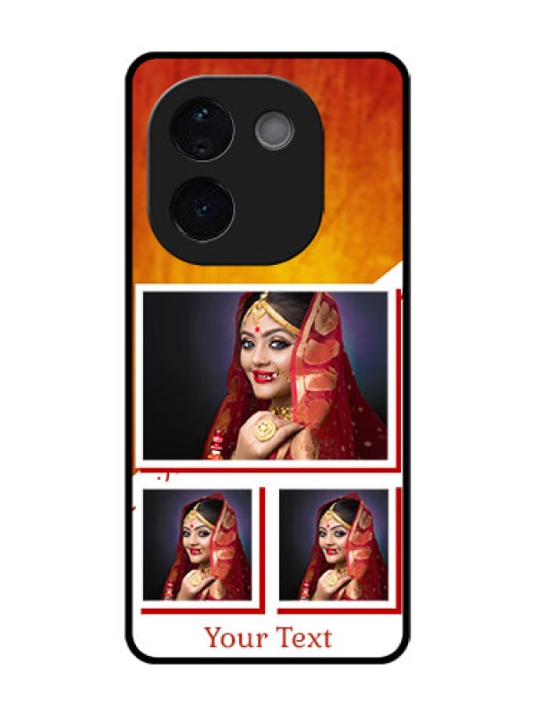 Custom iQOO Z9s Pro 5G Custom Glass Phone CaseWedding Memories Design