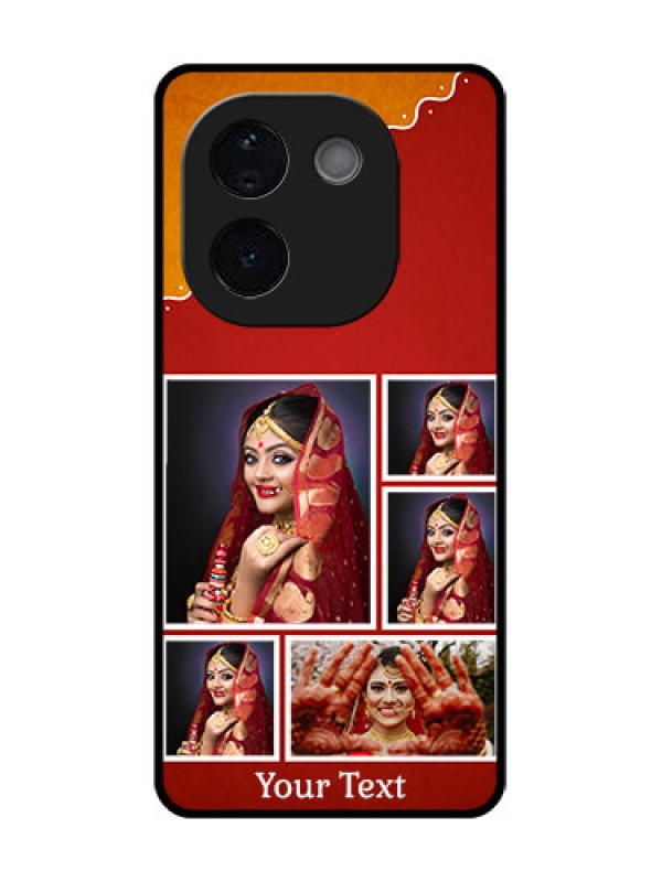 Custom iQOO Z9s Pro 5G Custom Glass Phone CaseWedding Pic Upload Design