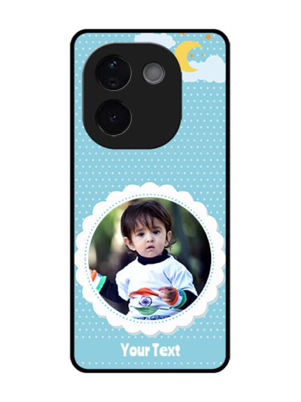 Custom iQOO Z9s Pro 5G Custom Glass Phone CaseViolet Pattern Design