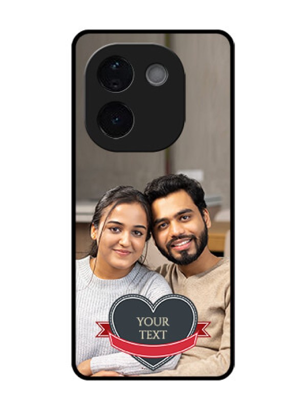 Custom iQOO Z9s Pro 5G Custom Glass Phone CaseJust Married Couple Design