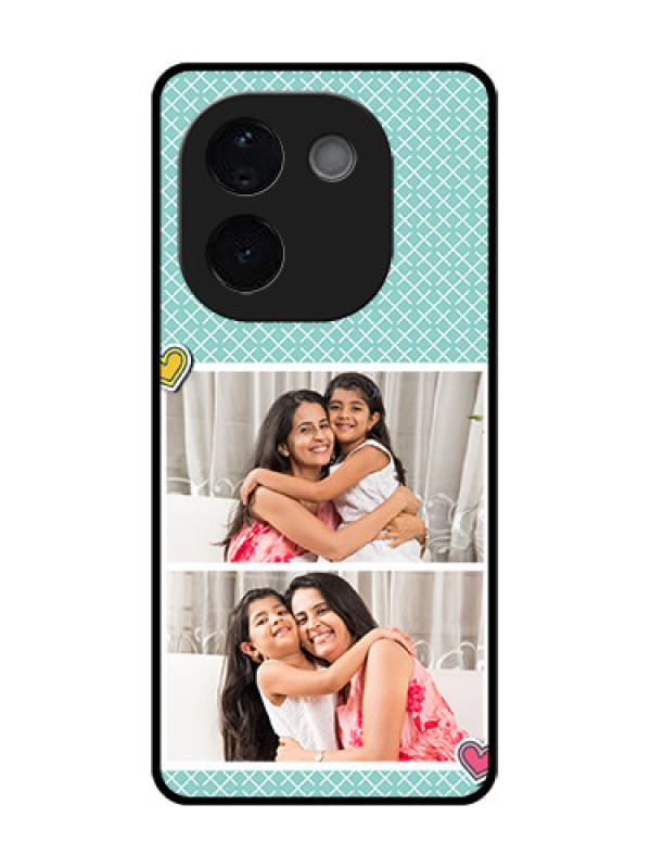 Custom iQOO Z9s Pro 5G Custom Glass Phone Case2 Image Holder With Pattern Design