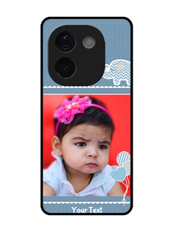 Custom iQOO Z9s Pro 5G Custom Glass Phone CaseWith Kids Pattern Design