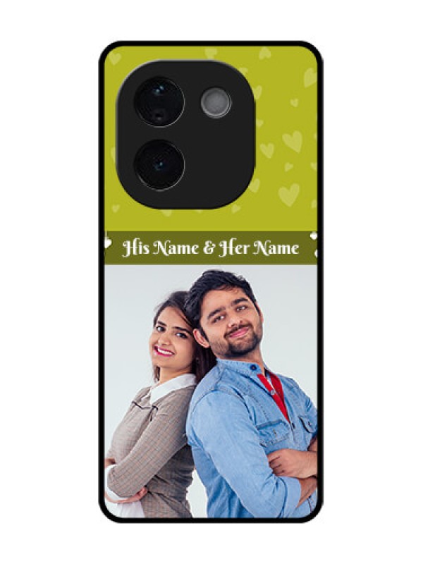 Custom iQOO Z9s Pro 5G Custom Glass Phone CaseYou and Me Heart Design