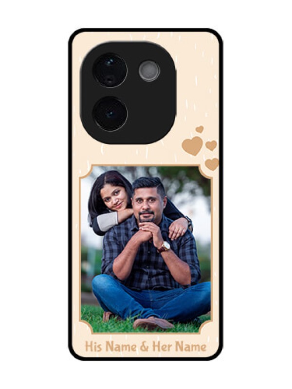 Custom iQOO Z9s Pro 5G Custom Glass Phone CaseWith Confetti Love Design