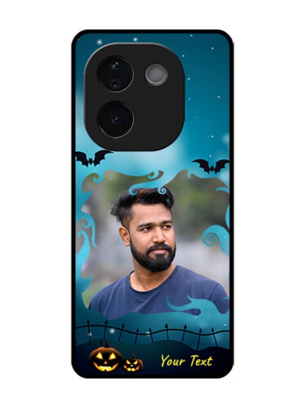 Custom iQOO Z9s Pro 5G Custom Glass Phone CaseHalloween Frame Design