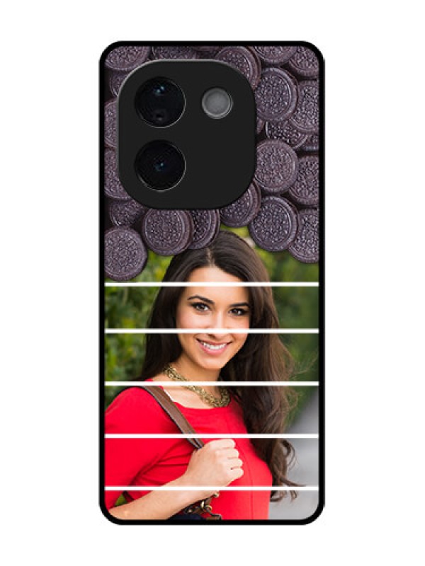 Custom iQOO Z9s Pro 5G Custom Glass Phone CaseWith Oreo Biscuit Design