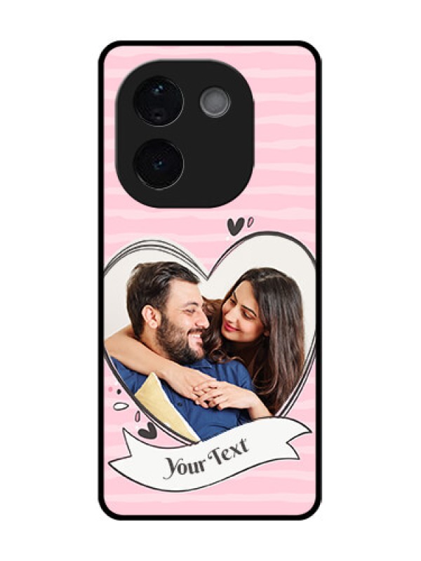 Custom iQOO Z9s Pro 5G Custom Glass Phone CaseVintage Heart Design