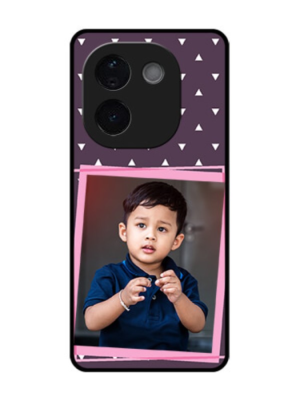 Custom iQOO Z9s Pro 5G Custom Glass Phone CaseTriangle Pattern Dotted Design