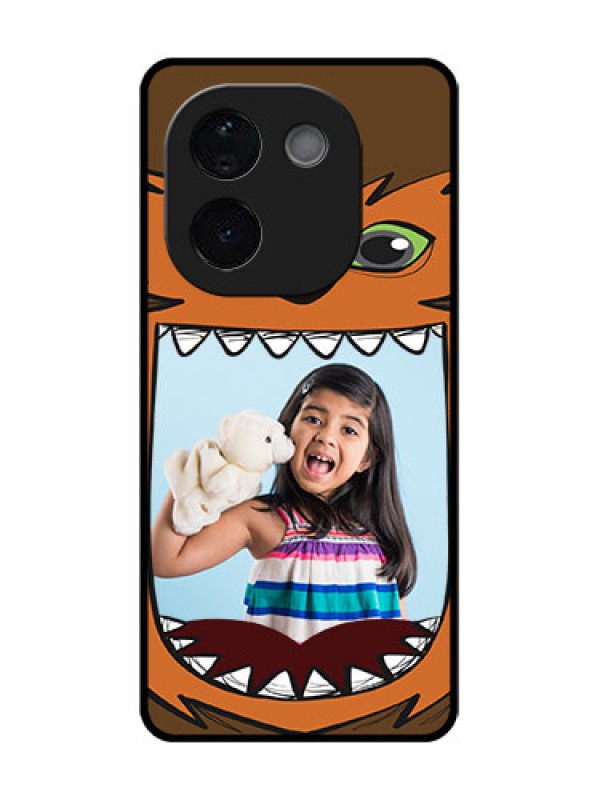 Custom iQOO Z9s Pro 5G Custom Glass Phone CaseOwl Monster Back Case Design