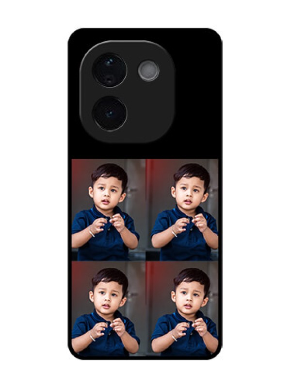 Custom iQOO Z9s Pro 5G Custom Glass Phone Case4 Image Holder Design