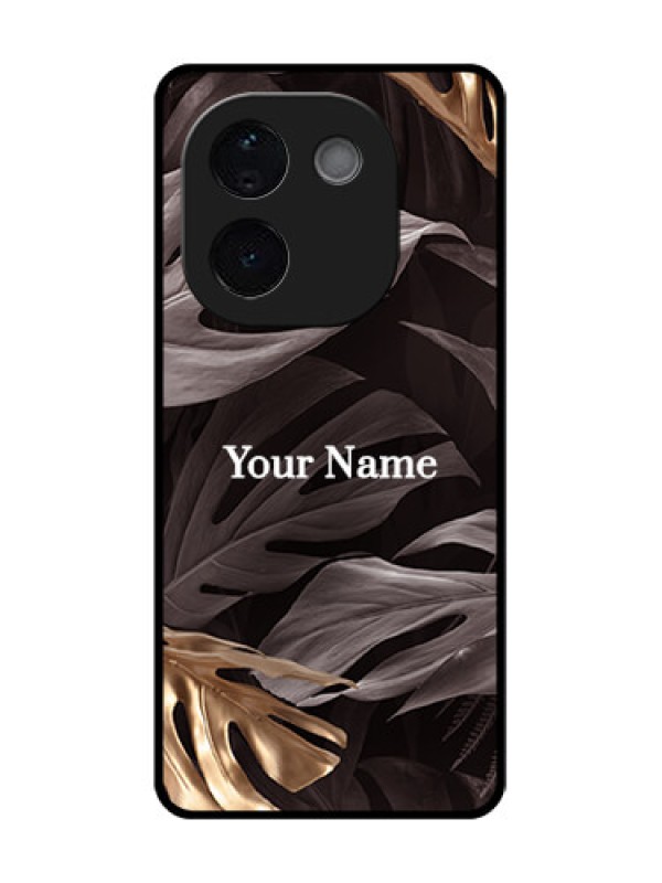 Custom iQOO Z9s Pro 5G Custom Glass Phone CaseWild Leaves Digital Paint Design