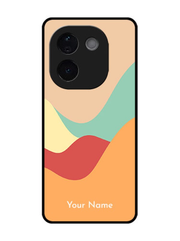 Custom iQOO Z9s Pro 5G Custom Glass Phone CaseOcean Waves Multi - Colour Design