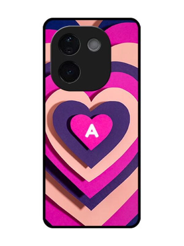 Custom iQOO Z9s Pro 5G Custom Glass Phone CaseCute Heart Pattern Design