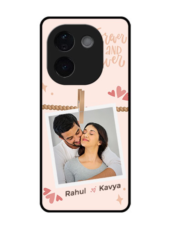 Custom iQOO Z9s Pro 5G Custom Glass Phone CaseForever And Ever Love Design
