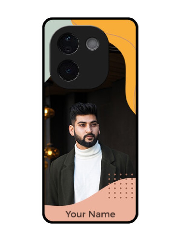 Custom iQOO Z9s Pro 5G Custom Glass Phone CaseTri - Coloured Overlay Design