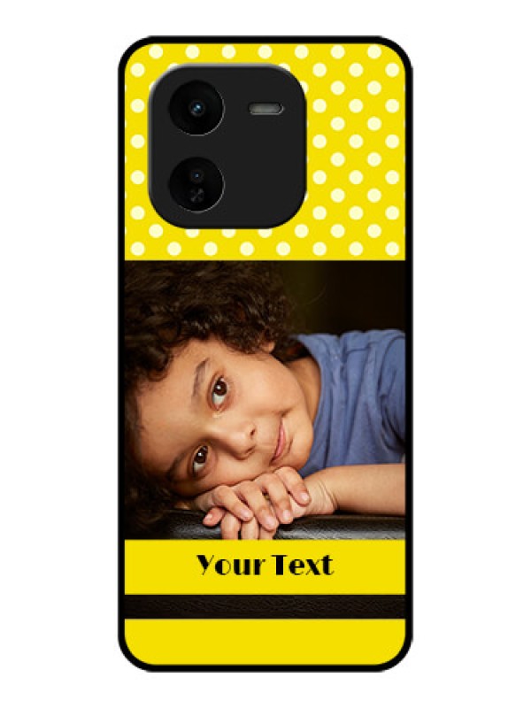 Custom iQOO Z9X 5G Custom Glass Phone CaseBright Yellow Case Design