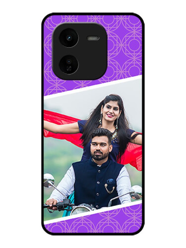 Custom iQOO Z9X 5G Custom Glass Phone CaseViolet Color Pattern Design