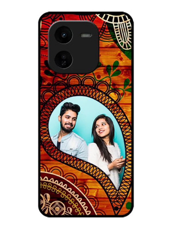 Custom iQOO Z9X 5G Custom Glass Phone CaseAbstract Colorful Design