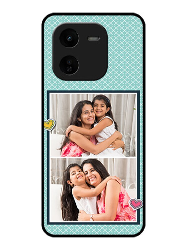 Custom iQOO Z9X 5G Custom Glass Phone Case2 Image Holder With Pattern Design