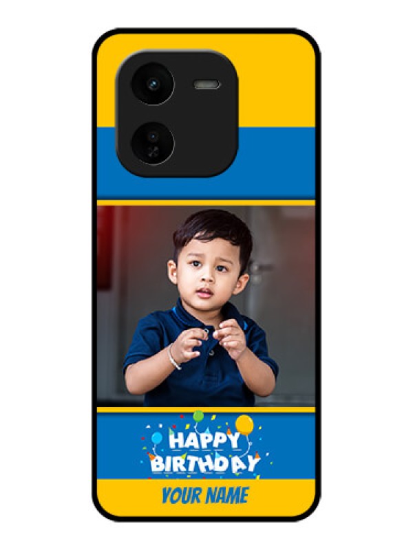 Custom iQOO Z9X 5G Custom Glass Phone CaseBirthday Wishes Design