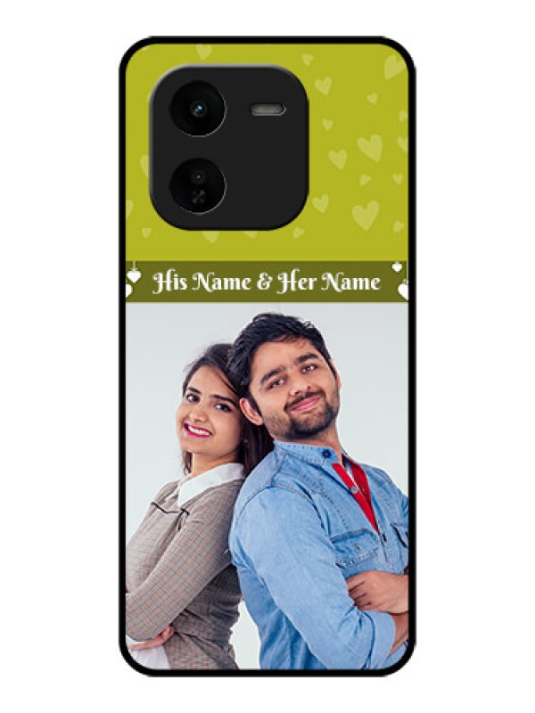Custom iQOO Z9X 5G Custom Glass Phone CaseYou and Me Heart Design