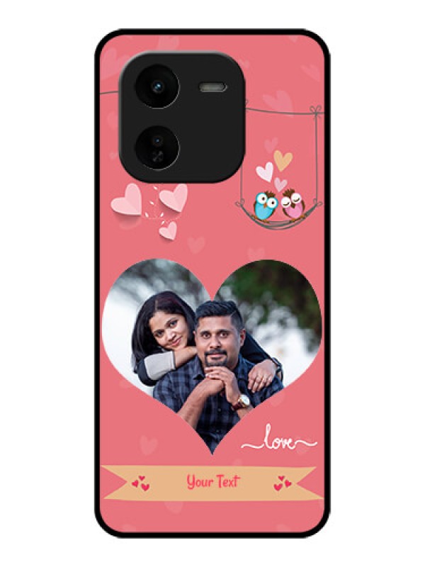 Custom iQOO Z9X 5G Custom Glass Phone CasePeach Color Love Design