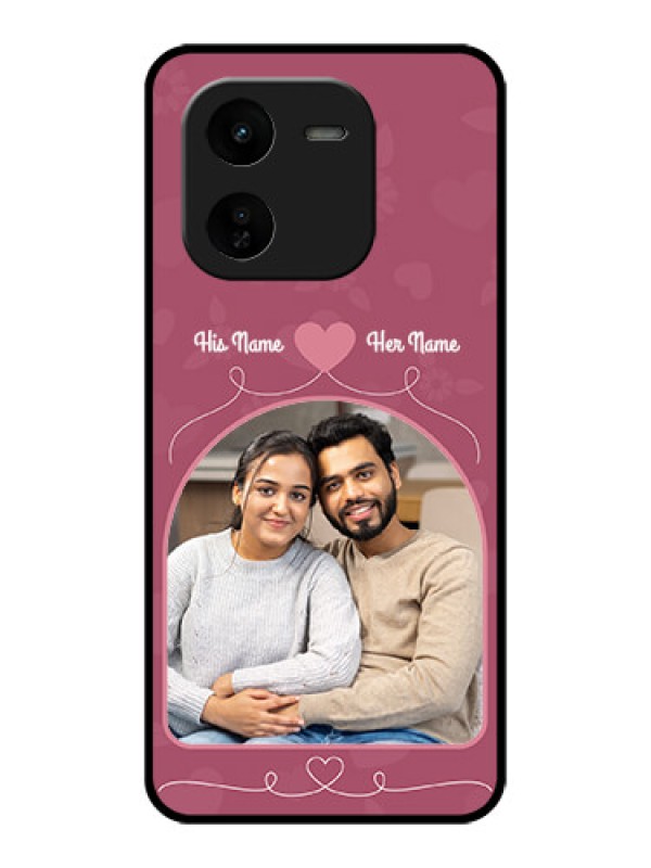 Custom iQOO Z9X 5G Custom Glass Phone CaseLove Floral Design