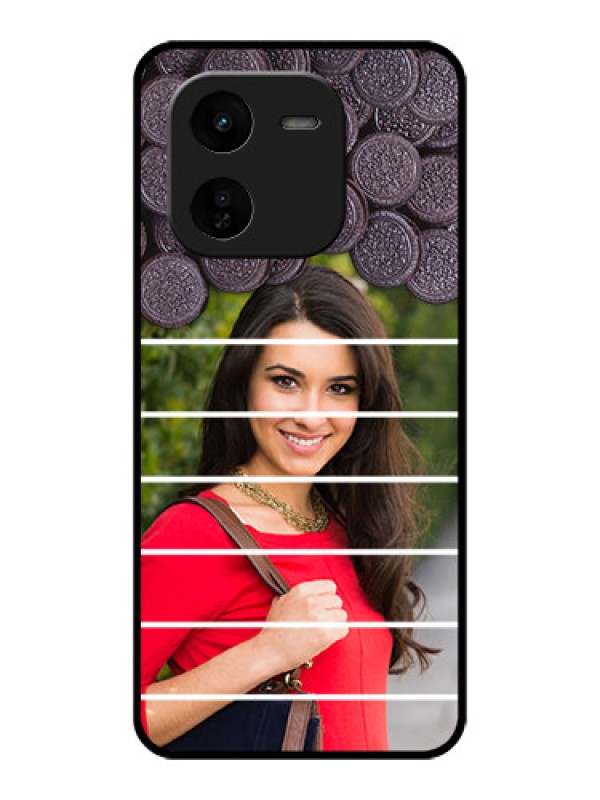 Custom iQOO Z9X 5G Custom Glass Phone CaseWith Oreo Biscuit Design