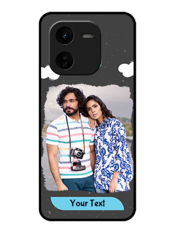 Custom iQOO Z9X 5G Custom Glass Phone CaseSplashes With Love Doodles Design