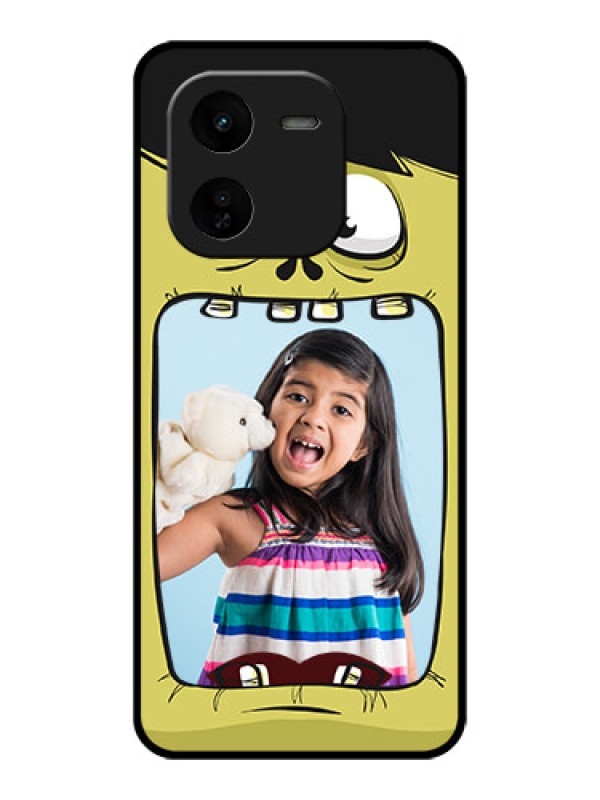 Custom iQOO Z9X 5G Custom Glass Phone CaseCartoon Monster Back Case Design