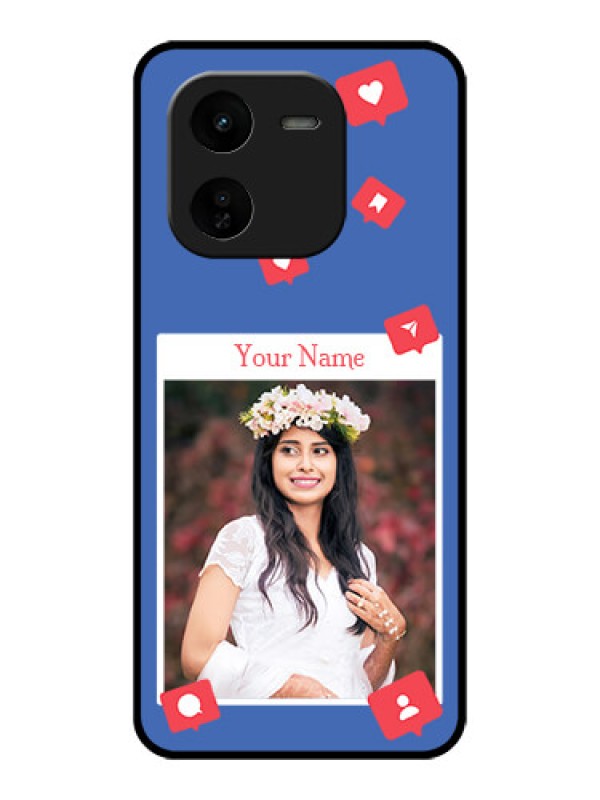 Custom iQOO Z9X 5G Custom Glass Phone CaseLike Share And Comment Design