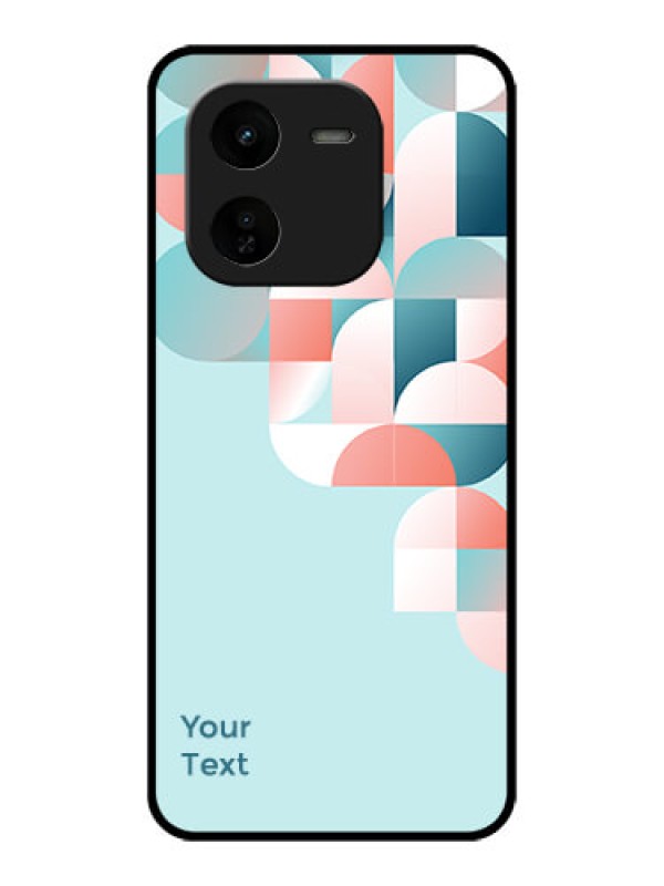 Custom iQOO Z9X 5G Custom Glass Phone CaseStylish Semi - Circle Pattern Design
