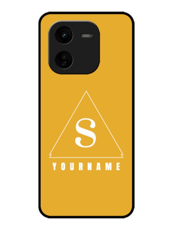 Custom iQOO Z9X 5G Custom Glass Phone CaseSimple Triangle Design