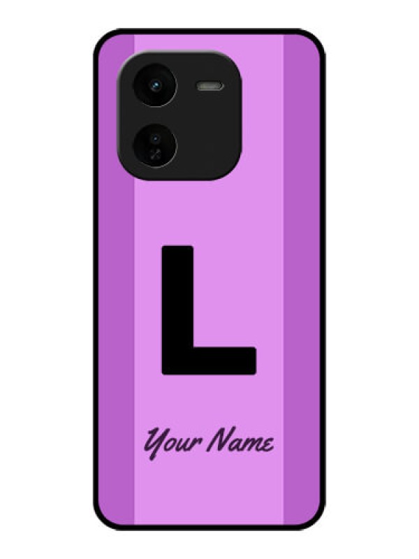 Custom iQOO Z9X 5G Custom Glass Phone CaseTricolor Custom Text Design
