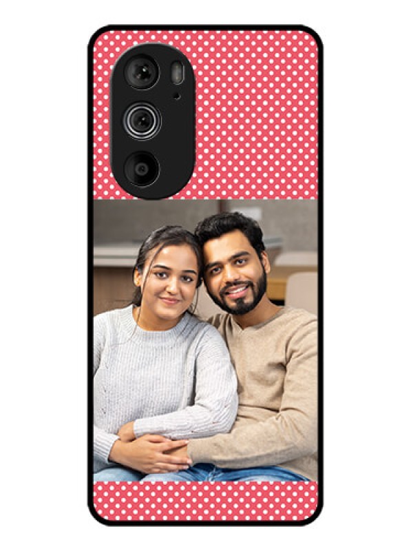 Custom Motorola Edge 30 Pro Custom Glass Phone Case - White Dotted Design