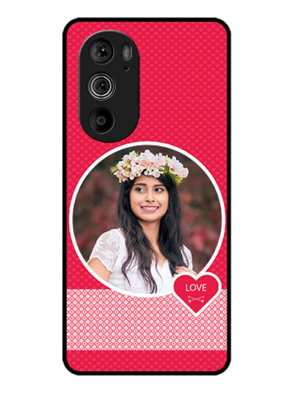 Custom Motorola Edge 30 Pro Custom Glass Phone Case - Pink Color Pattern Design