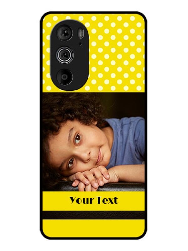 Custom Motorola Edge 30 Pro Custom Glass Phone Case - Bright Yellow Case Design
