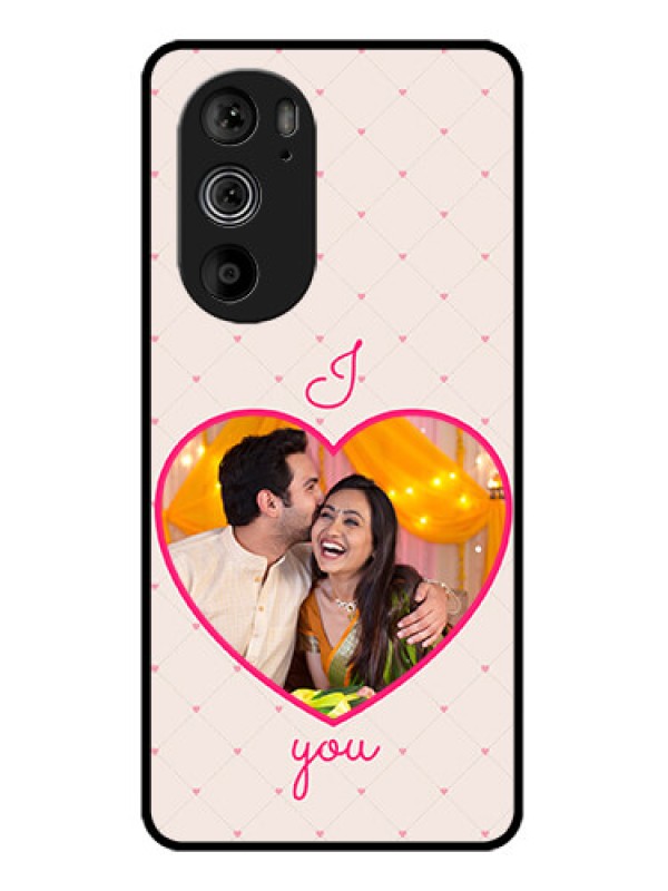Custom Motorola Edge 30 Pro Custom Glass Phone Case - Heart Shape Design