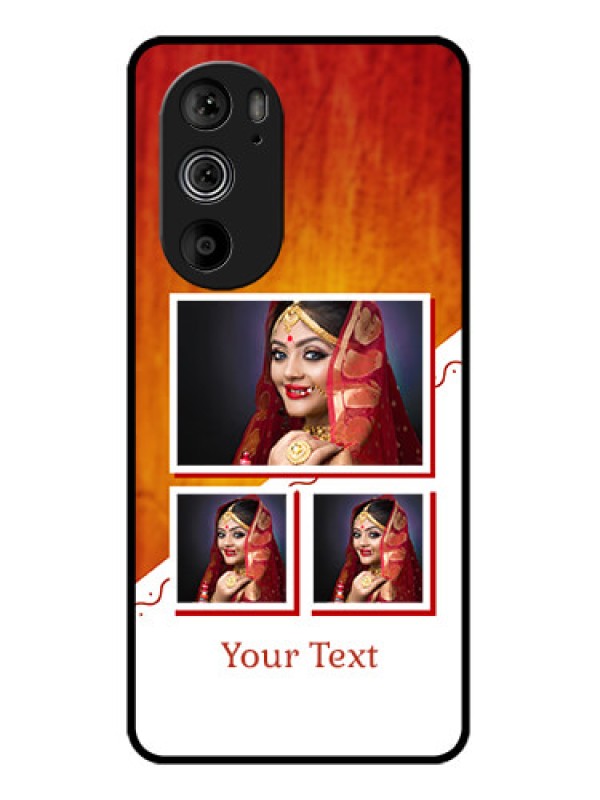 Custom Motorola Edge 30 Pro Custom Glass Phone Case - Wedding Memories Design