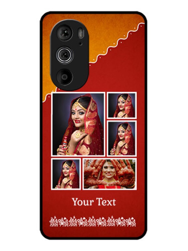 Custom Motorola Edge 30 Pro Custom Glass Phone Case - Wedding Pic Upload Design