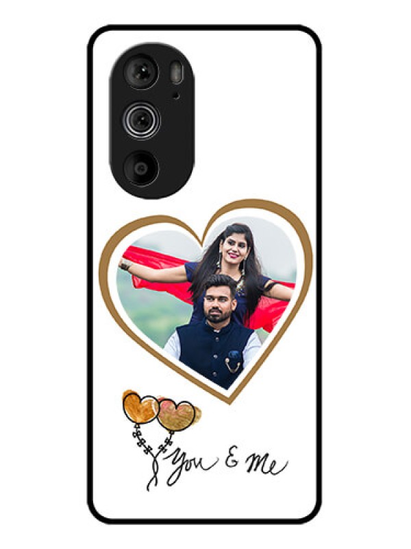 Custom Motorola Edge 30 Pro Custom Glass Phone Case - You & Me Design